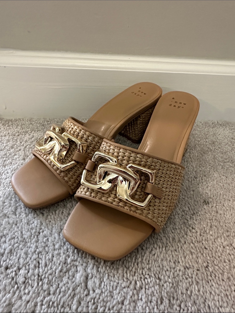 A New Day - Fauna Raffia Mule Heel